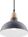 Home Décor BIRK Blå Ø19cm pendel   E27 sokkel 2m ledning metall / tre