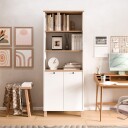 Bokhylle Hanah Home Nord (69,5 x 180 x 32 cm) White Oak - Hvit og eik