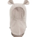 Huttelihut balaclava ears cotton rib – camel melange 0 3m