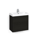 Macro Design Crown Servantskap 2 Skuff- med Light 70 Servant Svart eik / 60cm Shape