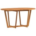 vidaXL hagespisebord ovalt 150x90x75 cm heltre akasie