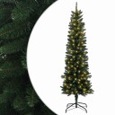 vidaXL Kunstig Slankt Jule Tre 150 cm 150 LED-lys Varmhvit PE og PVC
