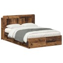  Sengeramme med oppbevaring Gammelt tre 140 x 190 cm