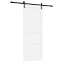 vidaXL skyvedør med utstyrsett hvit 86x211 cm solid tre furu