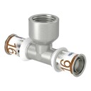 Uponor Press Plus T-rør med innvendig gjenge 16 x 15 x 16 mm i Stål for Gulvvarme og Vannsystemer
