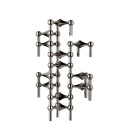 STOFF Nagel 3-Arm Lysestake Svart Krom - Skulpturell Design