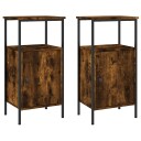  Nattbord 2 stk røkt eik 41x31x80 cm konstruert tre 8720845938871