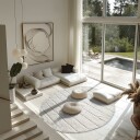 Runde tepper   Willow Natural Cotton Shaggy offwhite Størrelse: Ø 200 cm