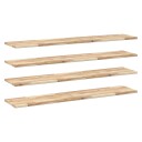 vidaXL Flytende hyller 4 stk 120x30x2 cm ubehandlet heltre akasie