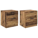  Nattbordskap 2 pcs Gammelt tre 45 x 39 x 50 cm Konstruert tre