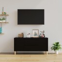 vidaXL TV-benk svart 102x44,5x50 cm konstruert tre