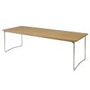 Grythyttan Stålmöbler Spisebord B31 230 Ubehandlet teak / varmgalvanisert understell