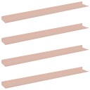 vidaXL Flytende hylle Veggmontert 4 pcs Rosa 80 x 9 x 2,5 cm Stål