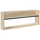 vidaXL Magasinreol med hylle Sonoma eik 80 x 12 x 30 cm Konstruert tre