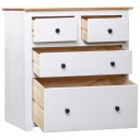vidaXL Skjenk hvit 80x40x83 cm furu Panama Range