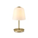 Room 49 bordlampe oppladbar IP54 Opal/Antikk messing