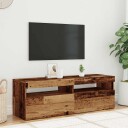  TV-benk med LED-lys gammelt tre 120x35x40 cm konstruert tre 8721158437624
