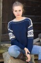 Dale Garn 370 17 Cortina Unisex Genser Indigo