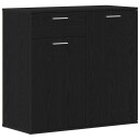  Skjenk svart eik 80x36x75 cm konstruert tre