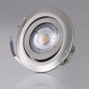 LED innfelte lys 6 pakning dimbar svingbar nikkel