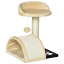 Beige Cat Skrapestolpe Med Lekeballer 46 cm