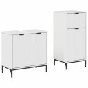  Baderomsinnredningssett 2 pcs Høyglans hvit 39.5 x 36 x 88 cm