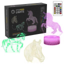 Manta SNL116RGB LED lampe 3D lysdekorasjon Enhj??rning RGB