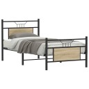 Sengeramme uten madrass sonoma eik 90x200 cm konstruert tre