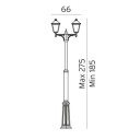 Norlys London Utendørs Parklampe 2 Lyktehoder Hvit, Ingen