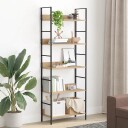 vidaXL Bokhylle 5 lag eik 60x27,6x158,5 cm konstruert tre