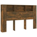 vidaXL Sengegavlskap røkt eik 160x18,5x104,5 cm