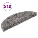 vidaXL Trappematter 10 stk 56x20 cm grå