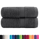  Premium gjestehåndklær SOLUND 2 stk antrasitt 30x50 cm 600gsm