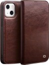 Qialino Classic iPhone 13 Mini Lommebok-deksel I Lær Brun