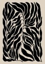 Black Leaf Silhouettes Plakat Plakat / 30x40cm