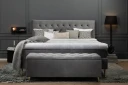 Royal Velvet Kontinentalseng 210x210 cm Lysegrå Fløyel/Lave Gullben
