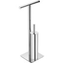 kosmisk frittstående toalettbørste/papirholder chrome 275 x 650 x 200 mm