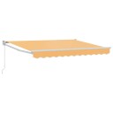  Uttrekkbar markise sand 4,5 × 3 m 100% polyester og aluminium