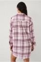 Ellos Collection   Nattskjorte i bomullsflanell   Rosa