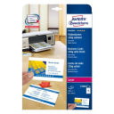 Avery C32016-25 Visittkort hvite, 25 ark, 10 visittkort/ark, 85x54mm, 220g