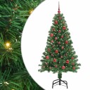  Kunstig juletre med 150 LED grønn 150 cm PVC og Stål og Plast