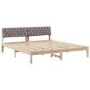  Sengestamme Brun og taupe 180 x 200 cm Heltre furu