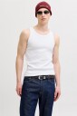 Jack & Jones   Singlet Jjeorganic Rib Tank Top   Hvit