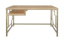 Vinresk Skrivebord 60x74,8x120 cm   Gull/Brun