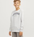 Jack & Jones Junior White Melange Caleb Varsity Collegegenser 128