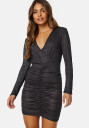 ONLY New Pella Wrap Foil Dress Gunmetal S