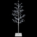 vidaXL Mikro bjørkejuletre Hvit 120 cm Stål 279 LED-lys