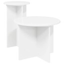 vidaXL Sidebordssett med lagring 2 pcs Hvit Konstruert tre