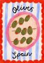A Plate of Olives From Spain Food Illustration Plakat Plakat / 70x100cm