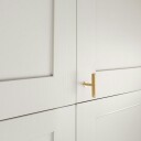 Knott Beslag Design T Rille Mini Børstet Messing